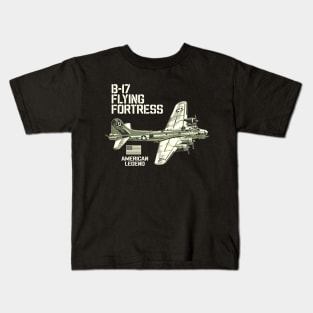 B-17 Flying Fortress Aircraft USAF Plane American Legend Kids T-Shirt